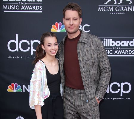 Justin Hartley with daughter, Isabella
